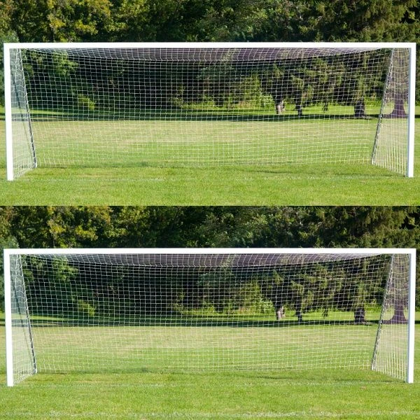 PAIR Of 24FT X 8FT Football Net (0M Top Runback, 2M Bottom Runback)