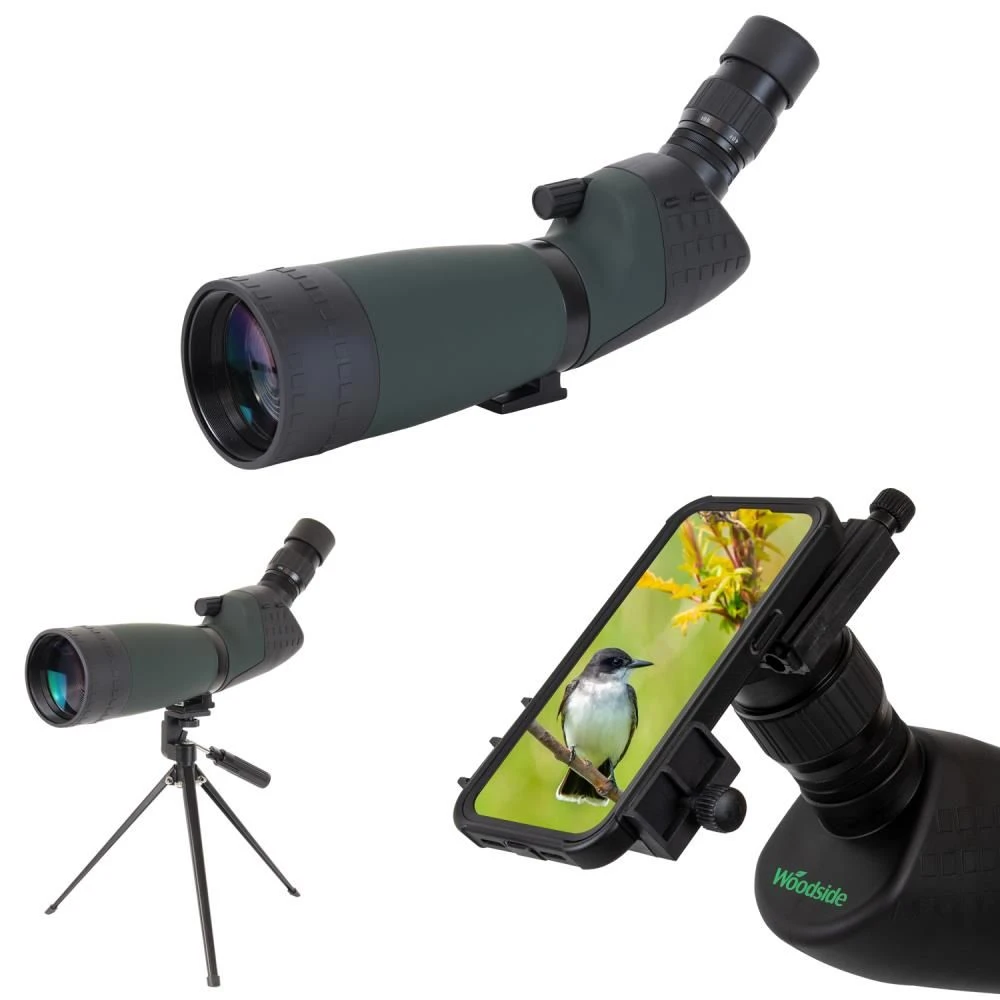 Woodside Waterproof Hunting/Photography BAK4 20-60x80 Spotting Scope + Accessories - Image 3