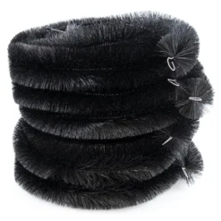 Woodside Black 20m Gutter Brush Leaf Guard Downpipe Debris Protection (pack Of 5)