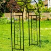 Woodside Northwold Metal Garden Arch, Traditional Decorative Archway For Paths/Entrances
