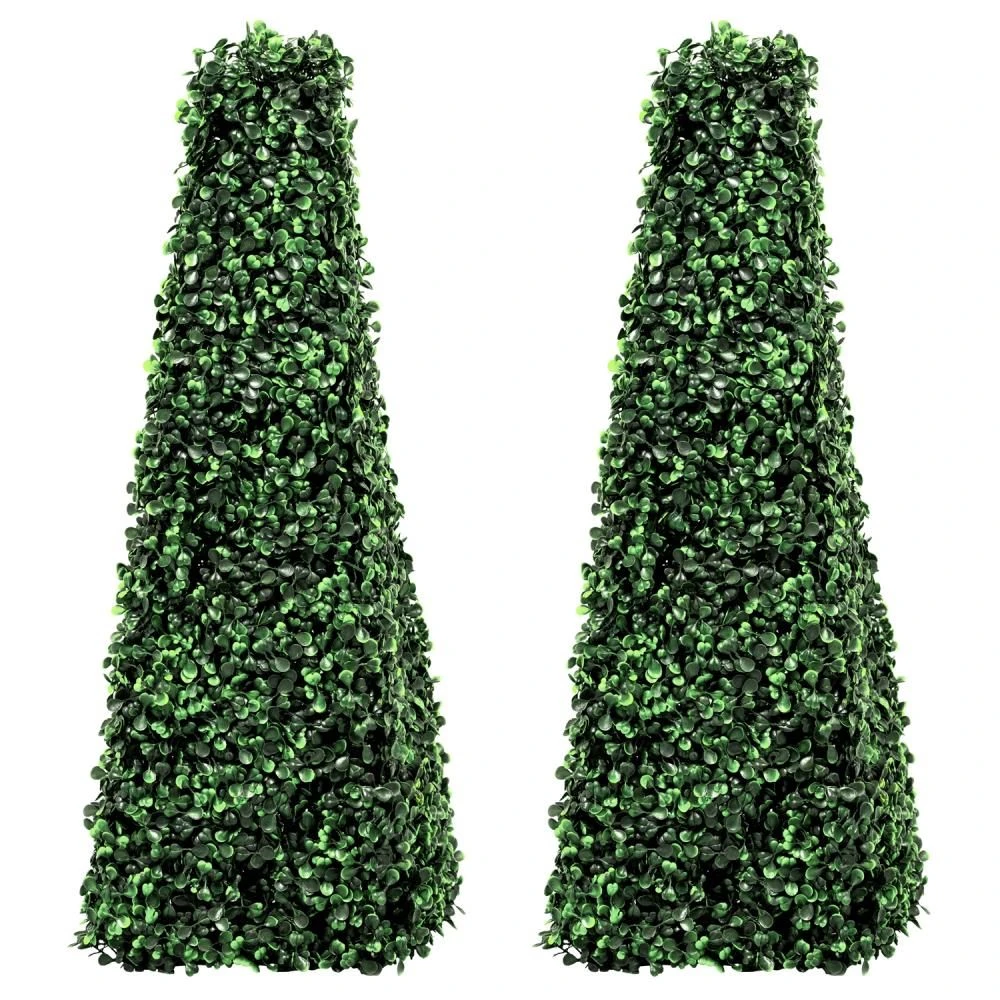 Woodside Topiary Obelisk Leaf Effect, Green 2ft Indoor Outdoor Decor (pack Of 2) - Image 7