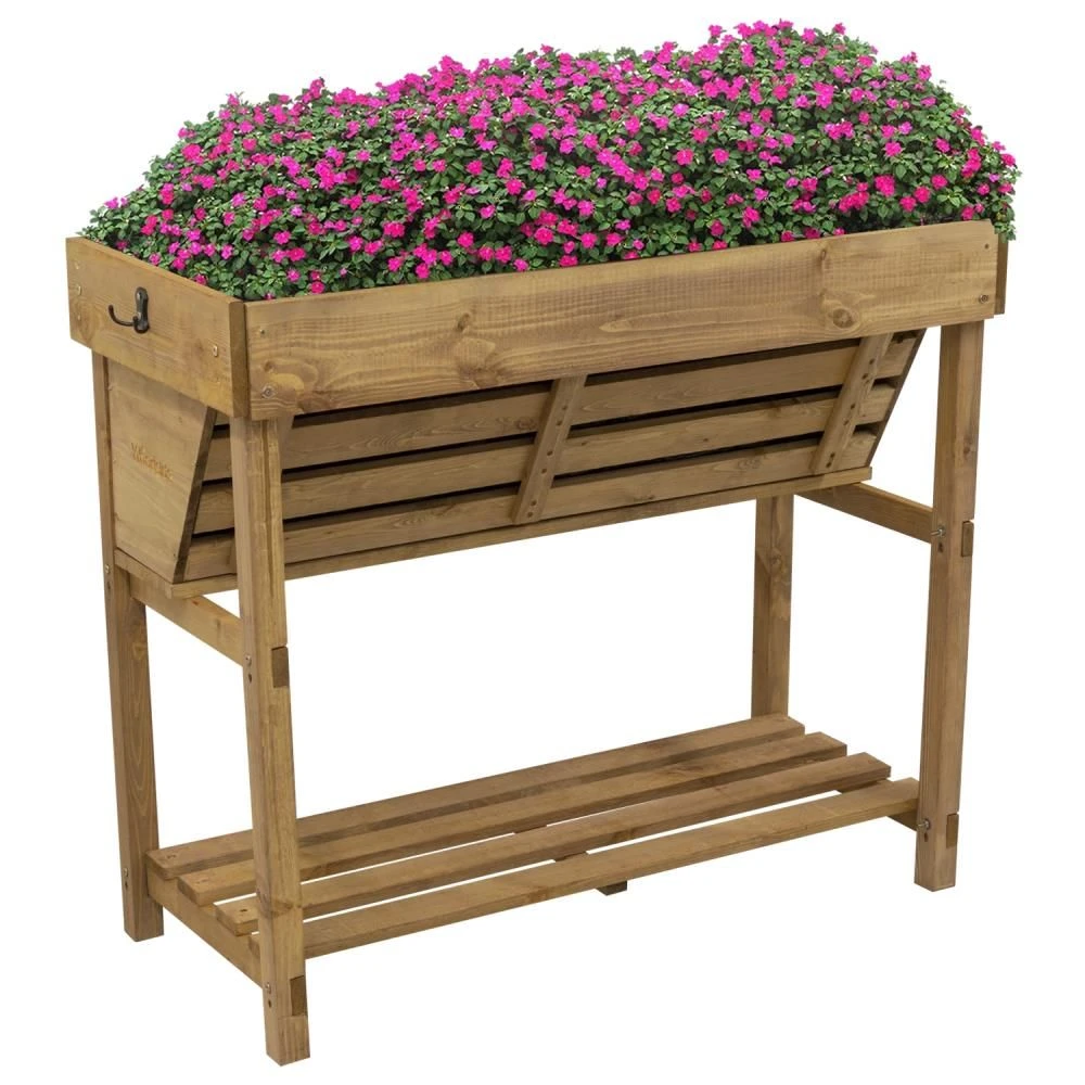 Woodside Thurne Raised Wooden Garden Bed Planter, Plants & Vegetable/Herb Box - Image 5