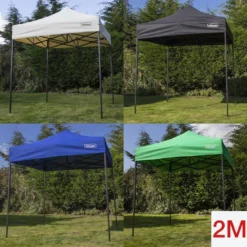 Woodside 2x2m Fully Waterproof, Heavy Duty Pop Up Gazebo + Carry Bag & Sand Bags