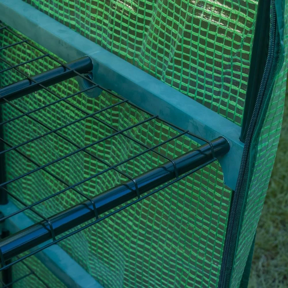 Woodside Large 4 Tier Garden Greenhouse/Growhouse With Reinforced Cover - Image 4