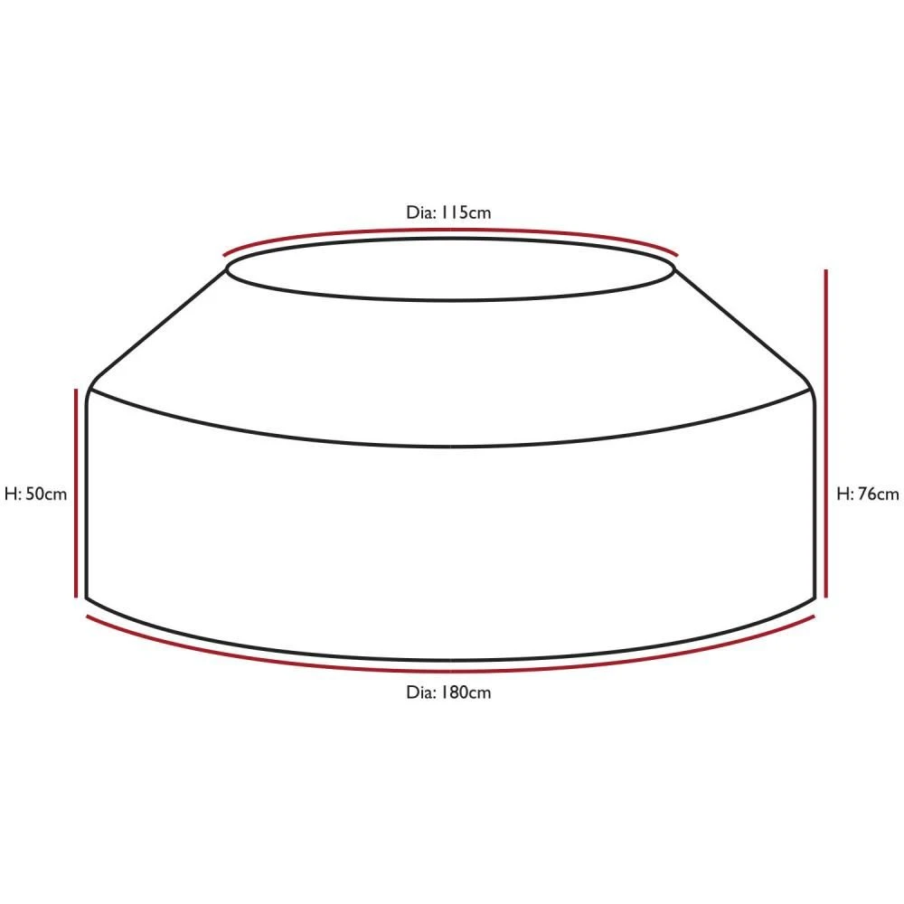 Woodside Green Waterproof Outdoor 8 Seater Round Picnic Table Cover - Image 2
