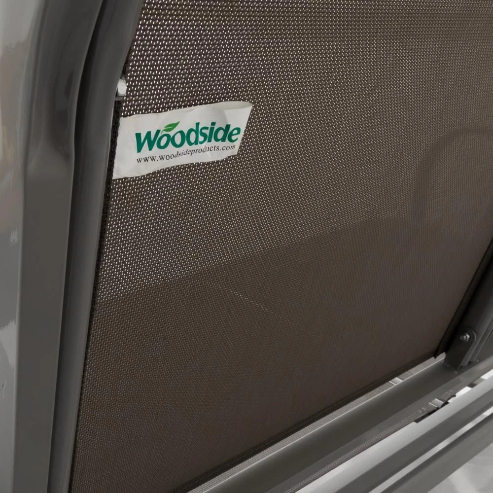 Woodside Stalham Grey 2 Seater Garden Glider Bench, Outdoor Rocking Swing Seat - Image 6