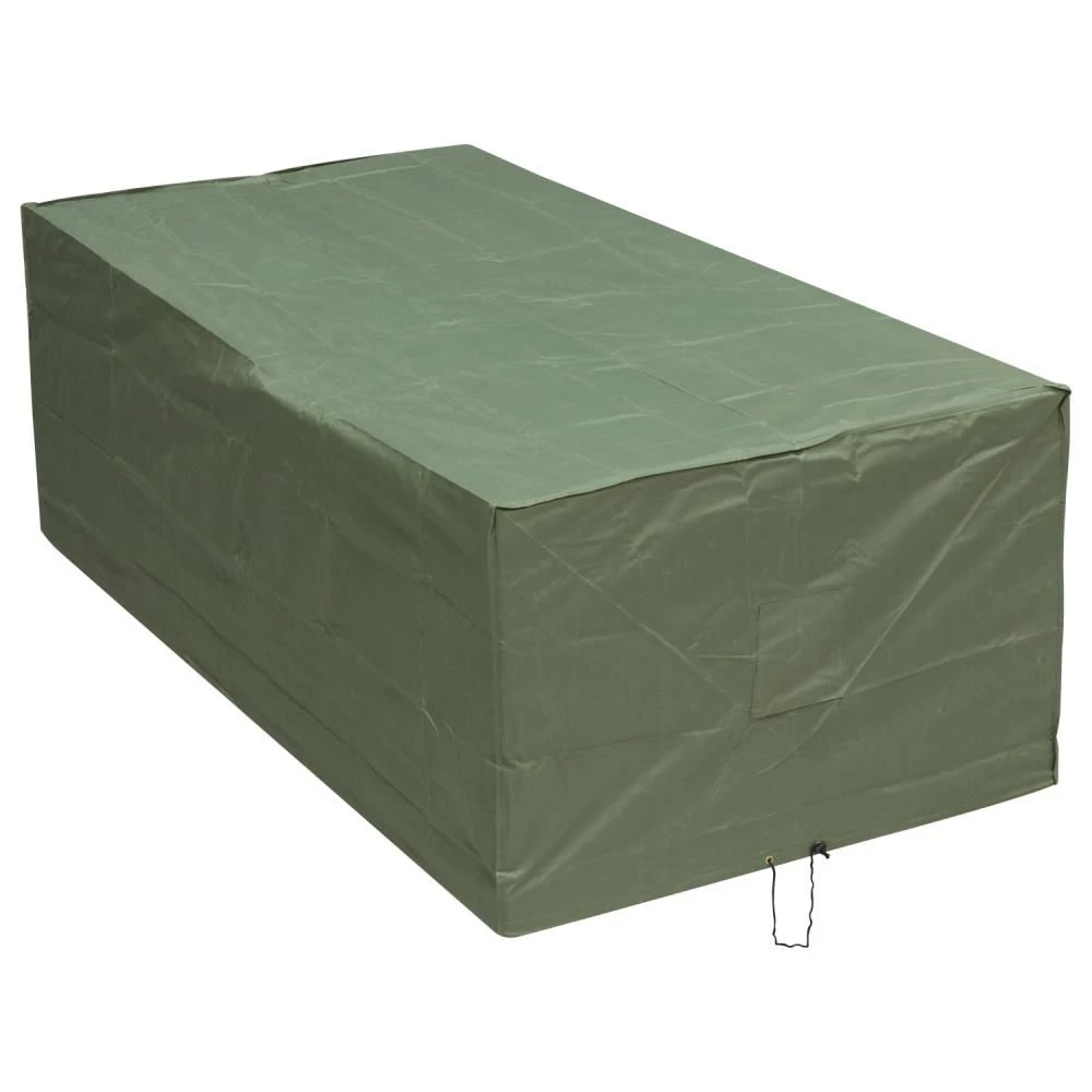 Woodside 6-8 Seater Green Rectangular Garden Waterproof Patio Furniture Cover