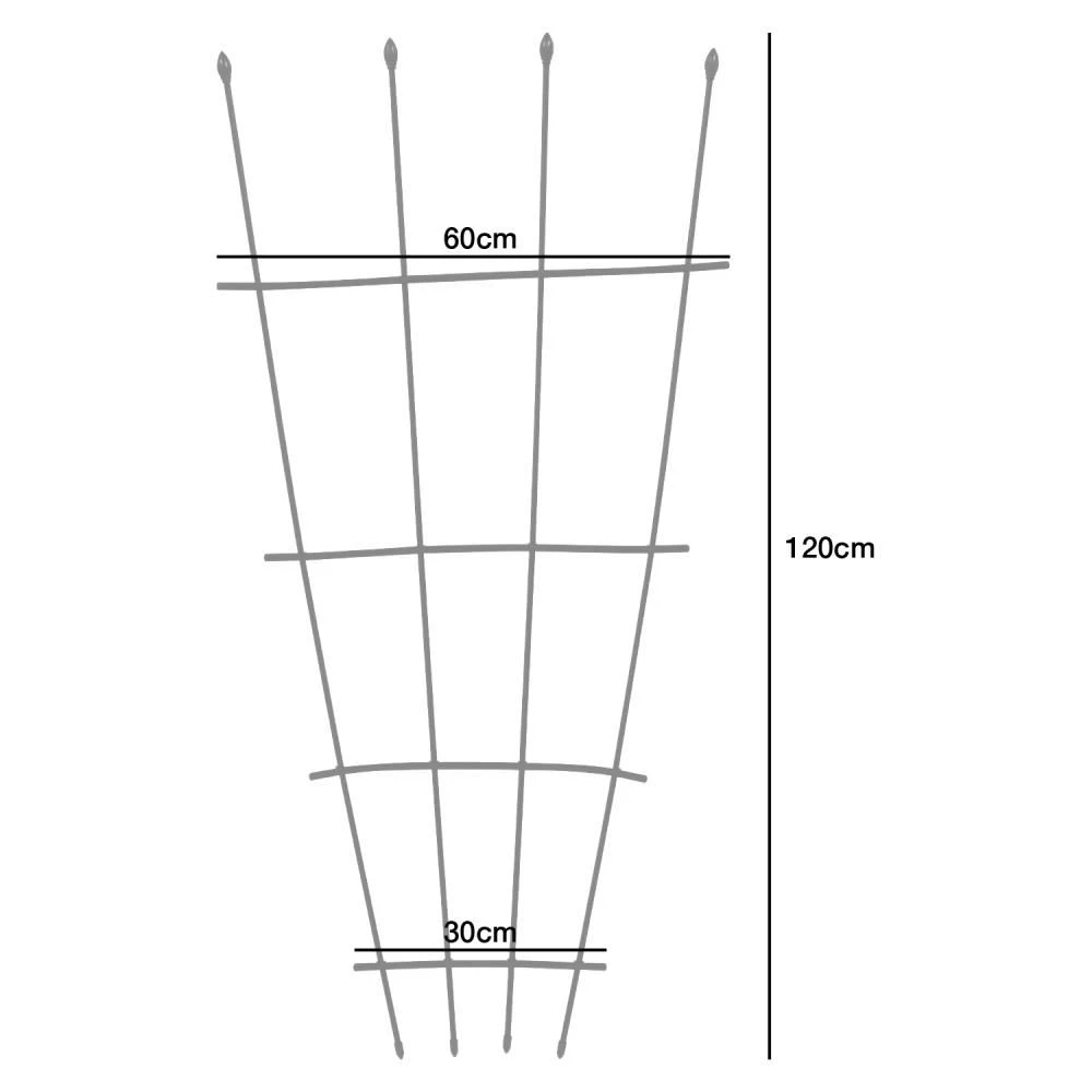 Woodside 1.2m Metal Garden Fan Trellis, Decorative Plant/Flower Pot Support, Pack Of 2 - Image 5