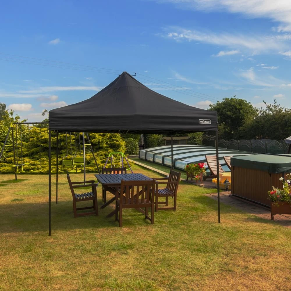 Woodside 3x3m Fully Waterproof, Heavy Duty Pop Up Gazebo + Carry Bag & Sand Bags - Image 3