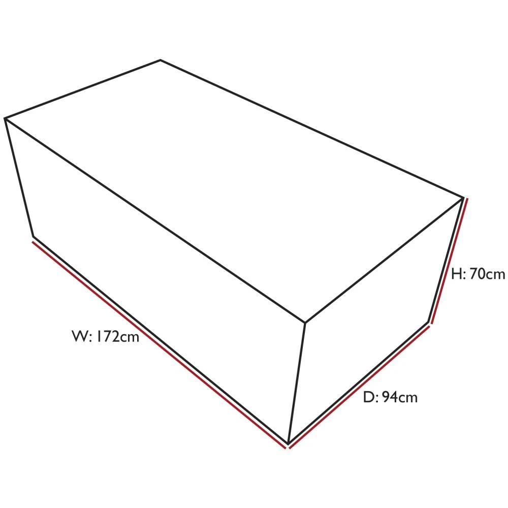 Woodside 6 Seater Rectangular Garden Patio Table Cover Furniture Waterproof - Image 2