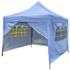 Woodside Pop Up 3m X 3m Garden Gazebo, Waterproof Garden Marquee, Pure White