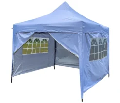 Woodside Pop Up 3m X 3m Garden Gazebo, Waterproof Garden Marquee, Pure White