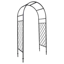Woodside Browston Metal Garden Arch, Decorative Archway For Paths/Entrances
