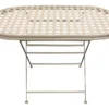 Woodside Ostend Oval Folding Metal Garden Patio Dining Table Outdoor Furniture