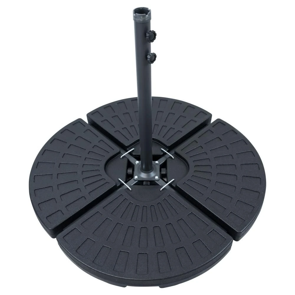 Woodside Set Of 4 Round Cantilever Banana Hanging Umbrella Parasol Base Stand Weights
