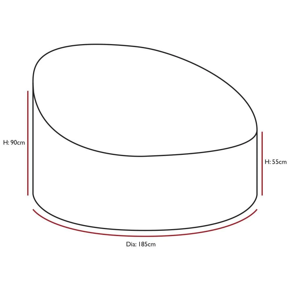 Woodside Heavy Duty Waterproof Garden Rattan Day Bed Cover GREEN 185x55/90cm - Image 2