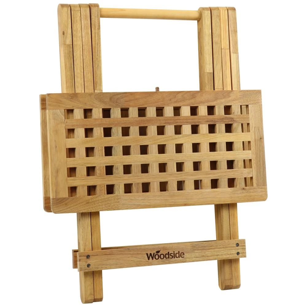 Woodside Belford Folding Walnut Wood Table - Image 8