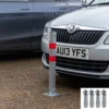 Hausen Folding Car Parking Barrier Post Vehicle Driveway Garage Security Bollard