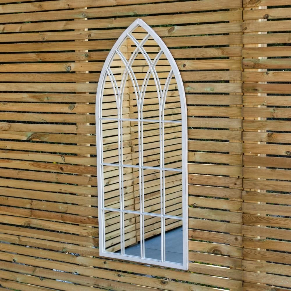 Woodside Rathen XL Decorative Arched Outdoor Garden Mirror, H: 115cm X W: 50cm - Image 5