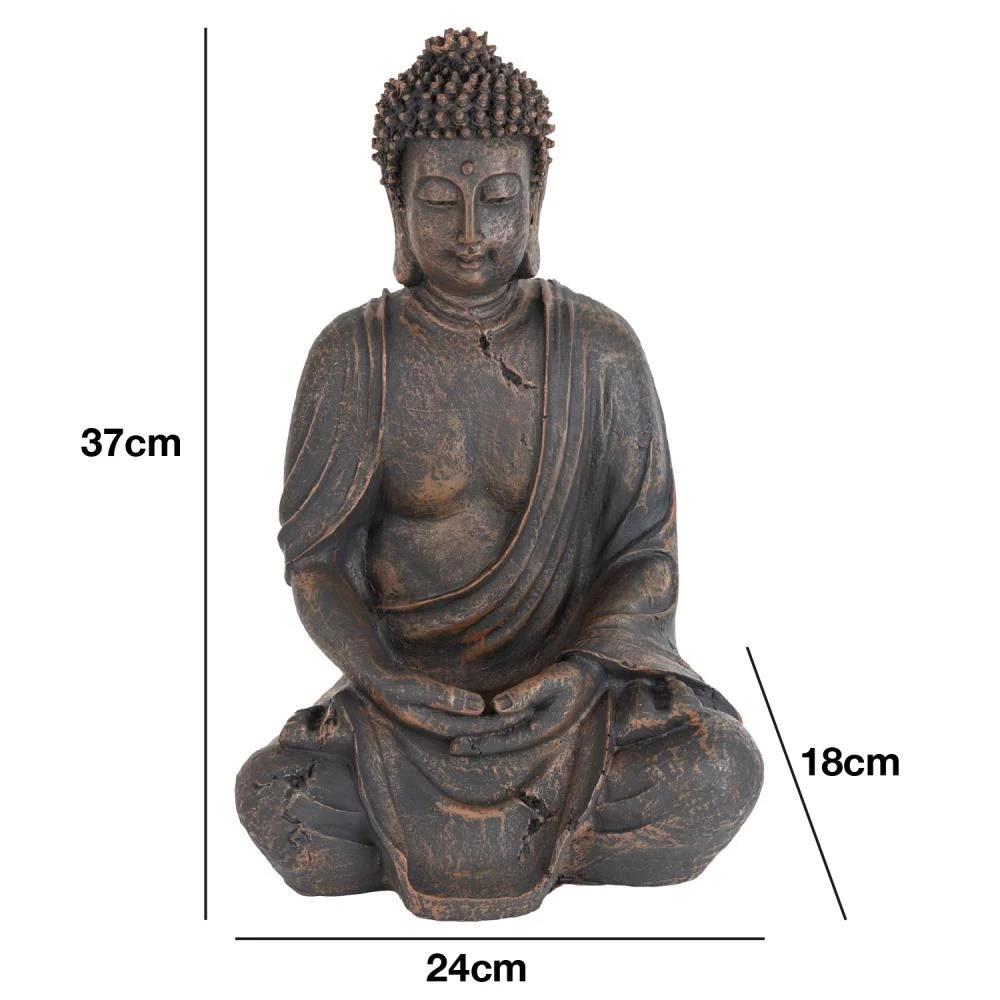 Woodside 37cm Tall Indoor/Outdoor Meditating Buddha Statue Decoration Statuary Décor Ornament - Image 7