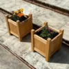 Woodside Aldeby Wooden Garden Planter/Flower Pot Container Box, Pack Of 2