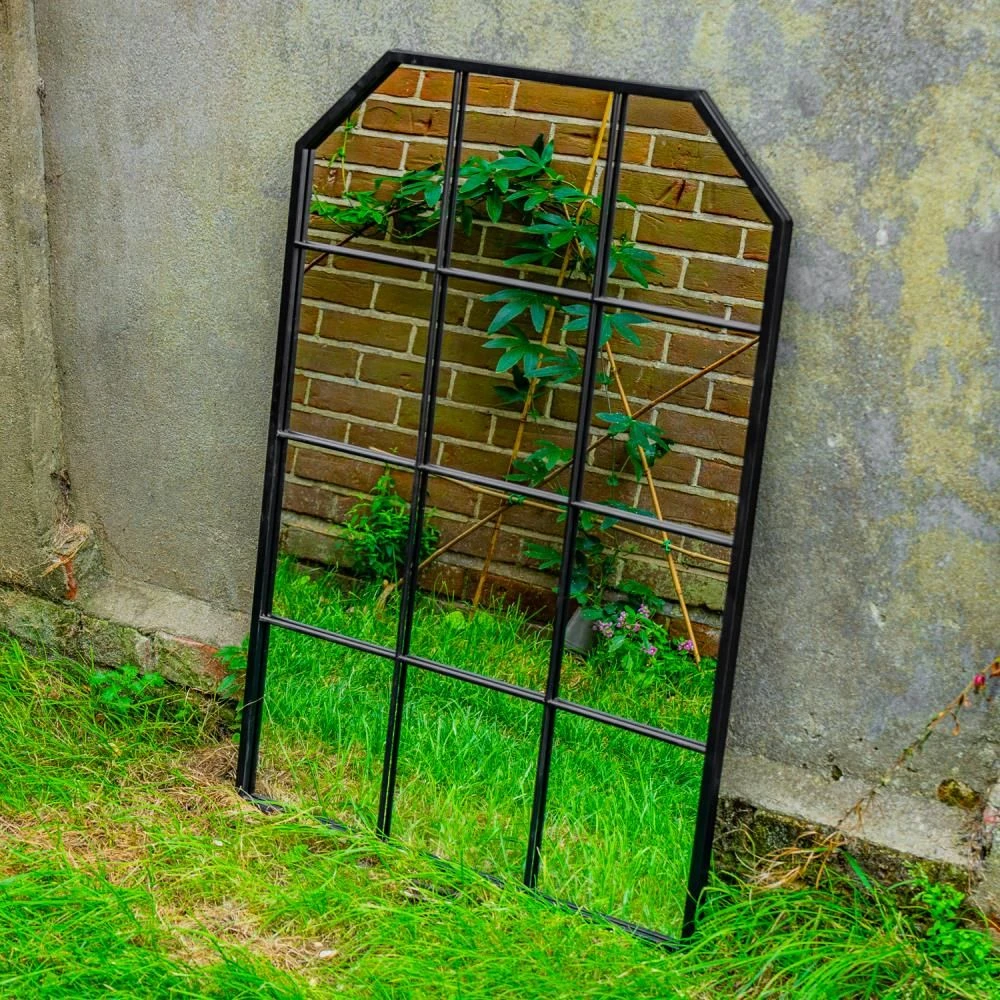 Woodside Ayton XL Decorative Rectangle Outdoor Garden Mirror, W: 70cm X H: 100cm - Image 4