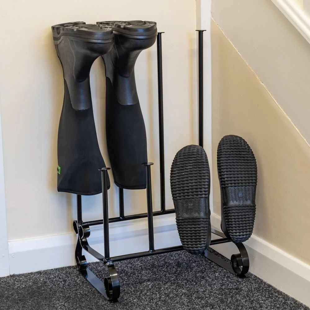 Woodside Steel Wellington Boot Rack/Walking Boot Storage Stand, Indoor & Outdoor - Image 4