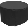 Woodside 4-6 Seater Round Table Cover BLACK