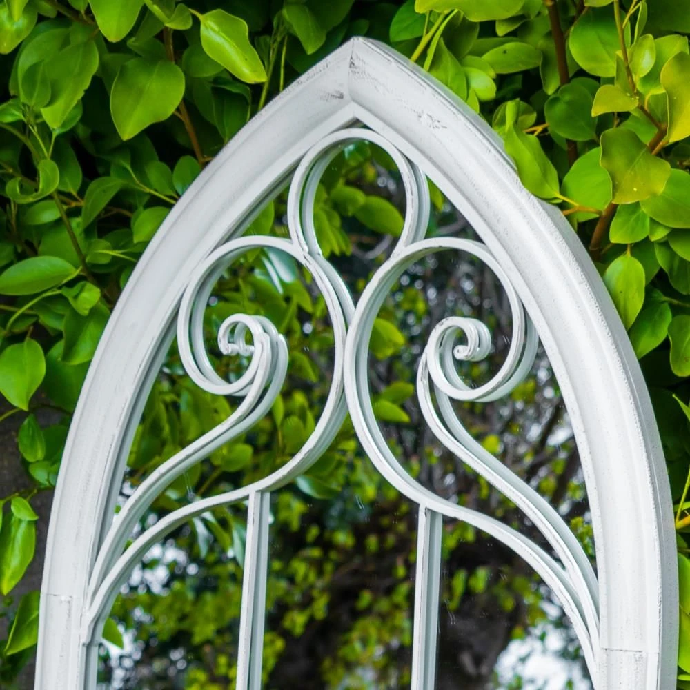 Woodside Selby XL Decorative Arched Outdoor Garden Mirror, W: 60.5cm X H: 111cm - Image 7