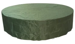 Woodside 8-10 Green Seater Round Garden Patio Furniture Set Waterproof Cover