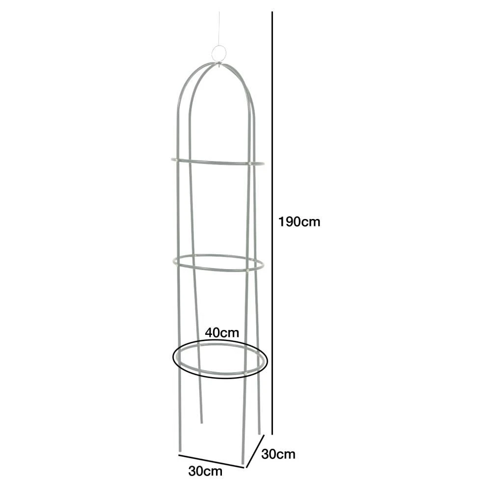 Woodside Irstead Metal Garden Obelisk, Steel Climbing Plant Support Cage, Pack Of 2 - Image 2
