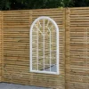 Woodside Redwick XXL Decorative Arched Outdoor Garden Mirror, H: 131cm X W: 75cm