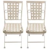 Woodside Ostend 4 X Square Folding Metal Garden Patio Dining Chairs Outdoor Furniture