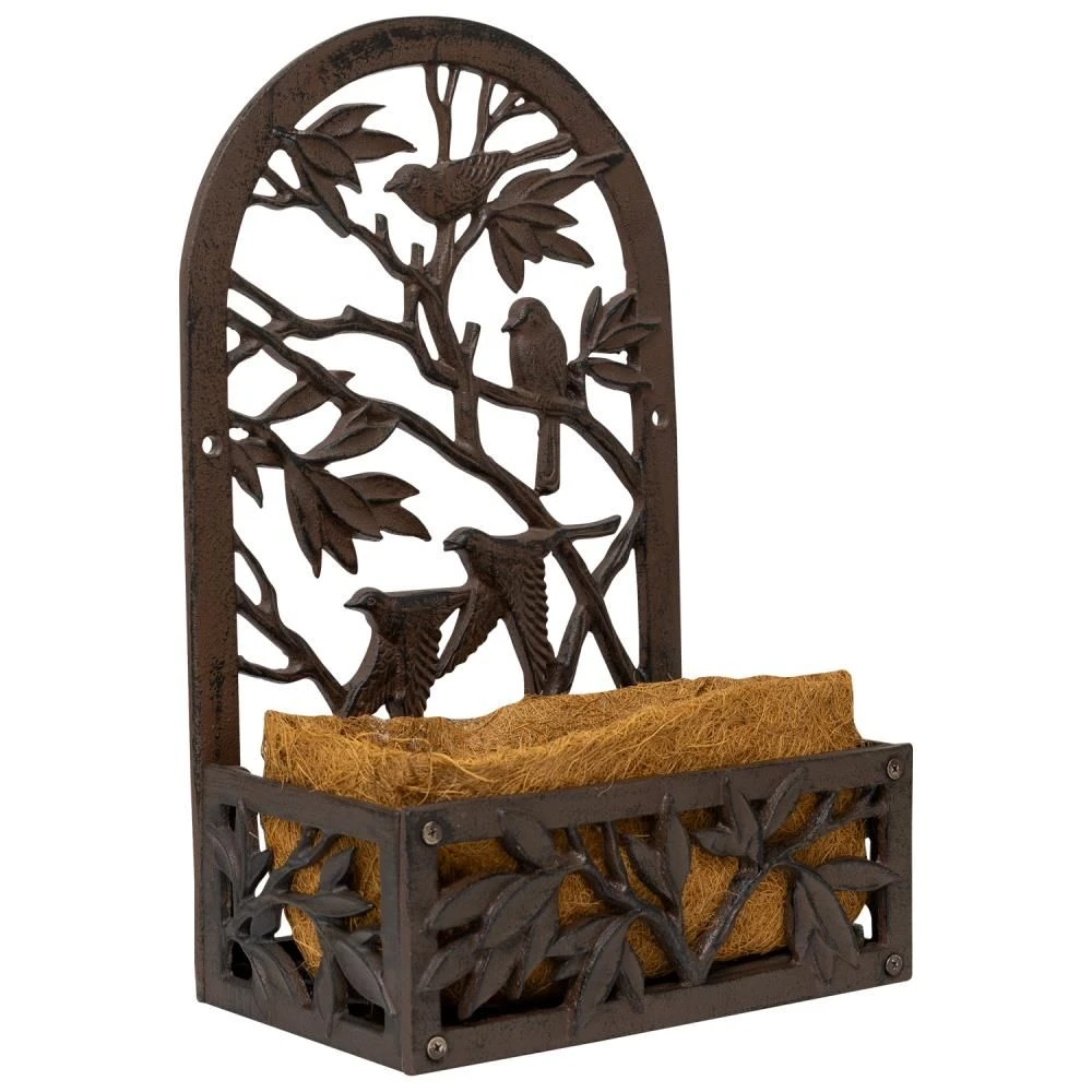 Woodside Cast Iron Wall Mounted Planter With Coco Liner - Design D - Image 4