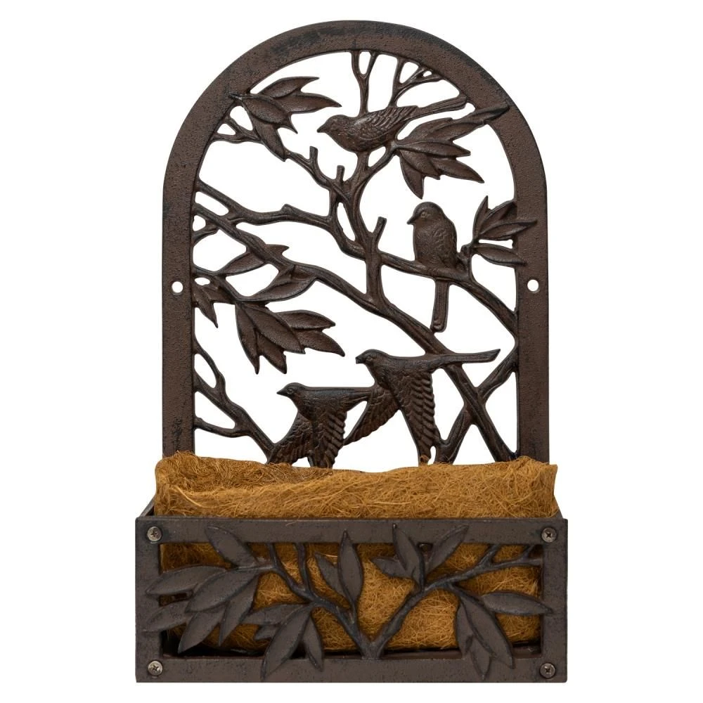 Woodside Cast Iron Wall Mounted Planter With Coco Liner - Design D - Image 5