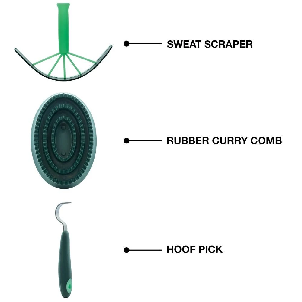 Woodside 8 Piece Equestrian Grooming Set For Horses & Ponies With Carry Case - Image 2