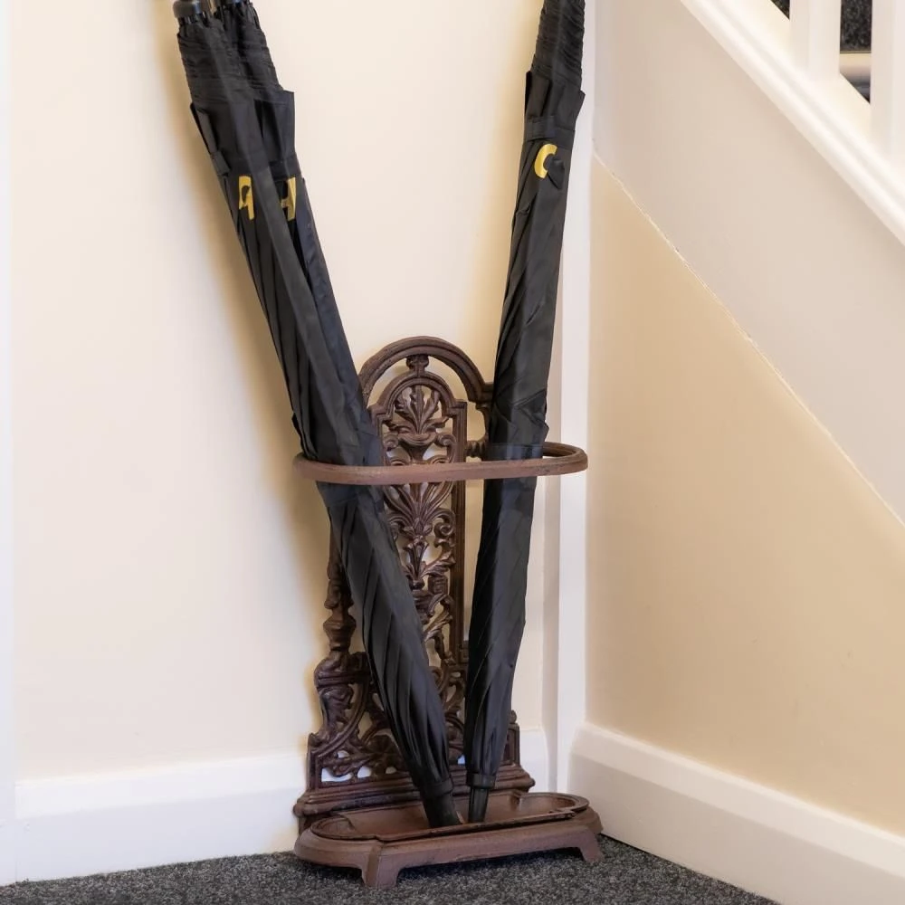 Woodside Ornate Vintage Cast Iron Umbrella/Walking Stick Stand - Image 2