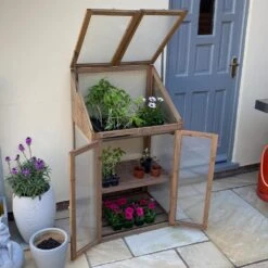 Woodside Transparent Wooden Cold Frame Growhouse/Polycarbonate Greenhouse