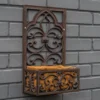 Woodside Cast Iron Wall Mounted Hanging Garden Planter Basket With Coco Liner