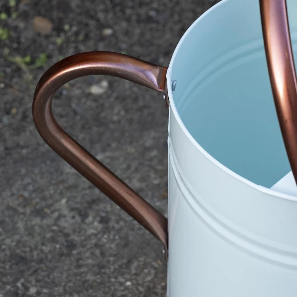 Woodside 9L Metal Garden And Plant Watering Can With Rose - Image 5