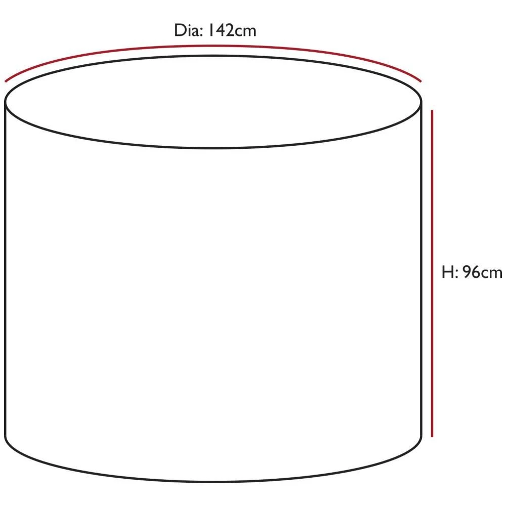 Oxbridge Black Small Round Waterproof Outdoor Garden Patio Set Furniture Cover - Image 4