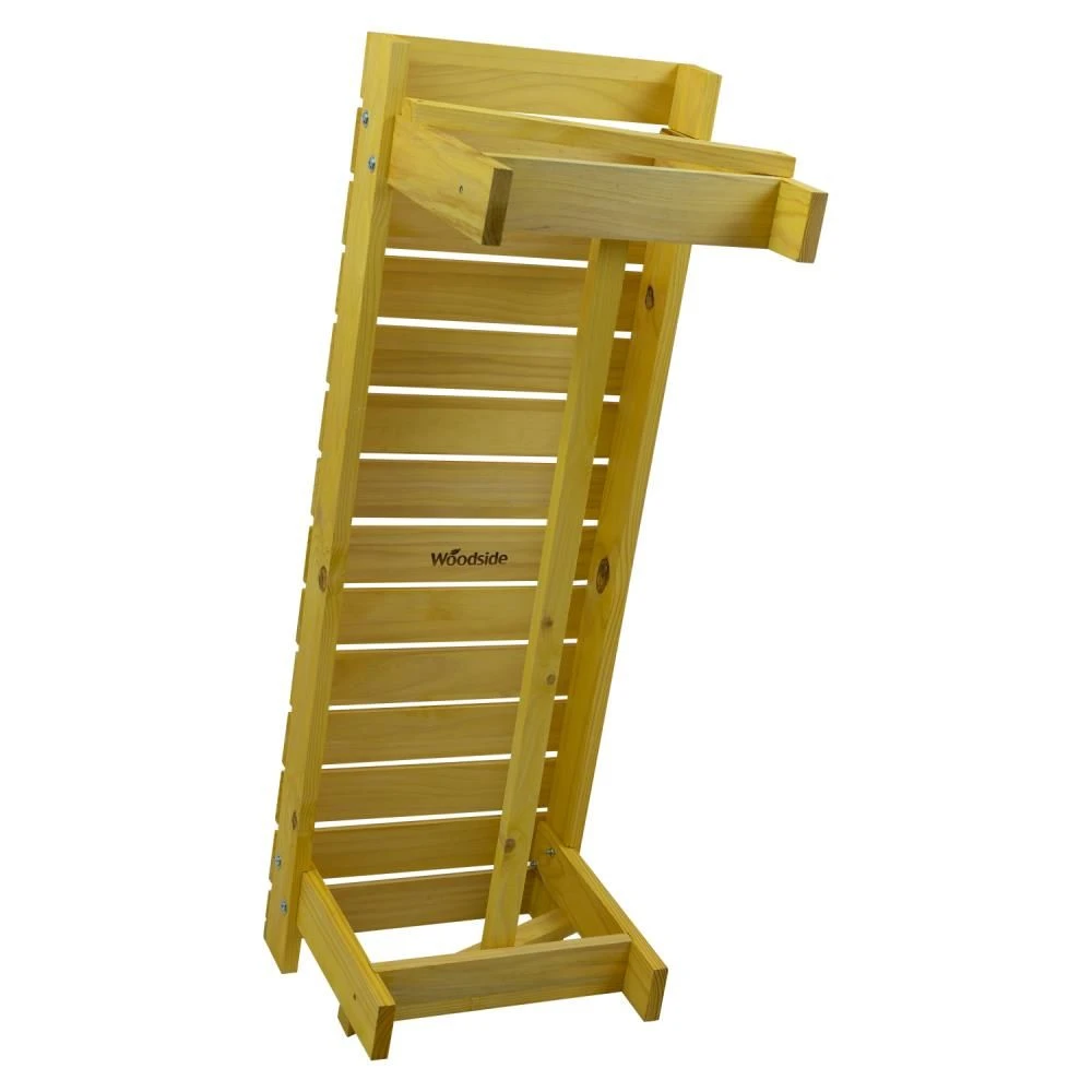 Woodside 2 Seater Garden Patio Bench, Outdoor Wooden Loveseat, Hard Pine Wood - Image 6