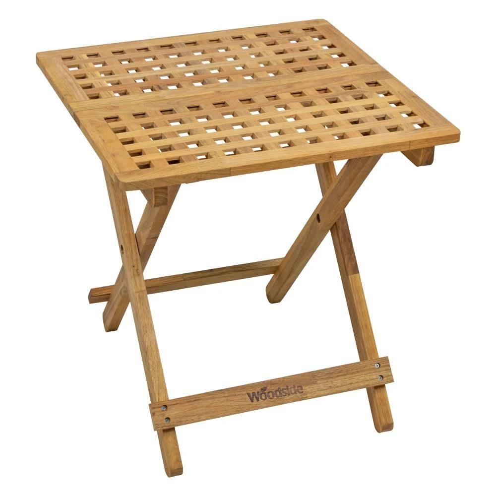 Woodside Belford Folding Walnut Wood Table - Image 7