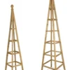 Woodside Wooden Garden Obelisk Pyramid Plant Support Trellis Climbing Frame