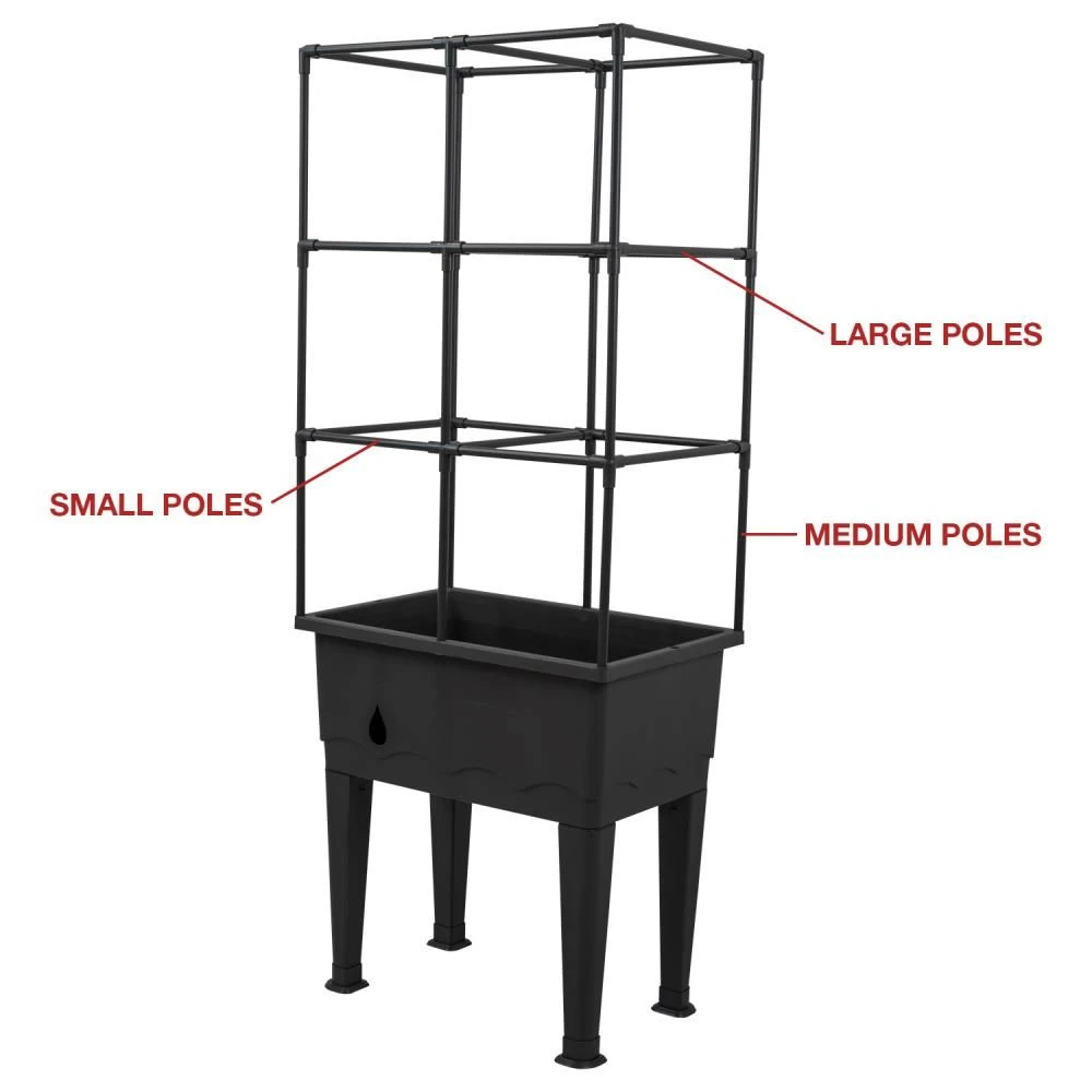 Woodside Raised Garden Plant Bed Trough For Herbs/Veg/Flowers With PE Cover - Image 4