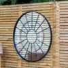 Woodside Bainton XL Decorative Round Outdoor Garden Mirror, Diameter: 100cm