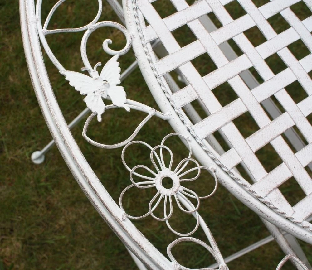 Maribelle Folding Garden Patio Furniture Set Round Table And Two Square Chairs - Image 5