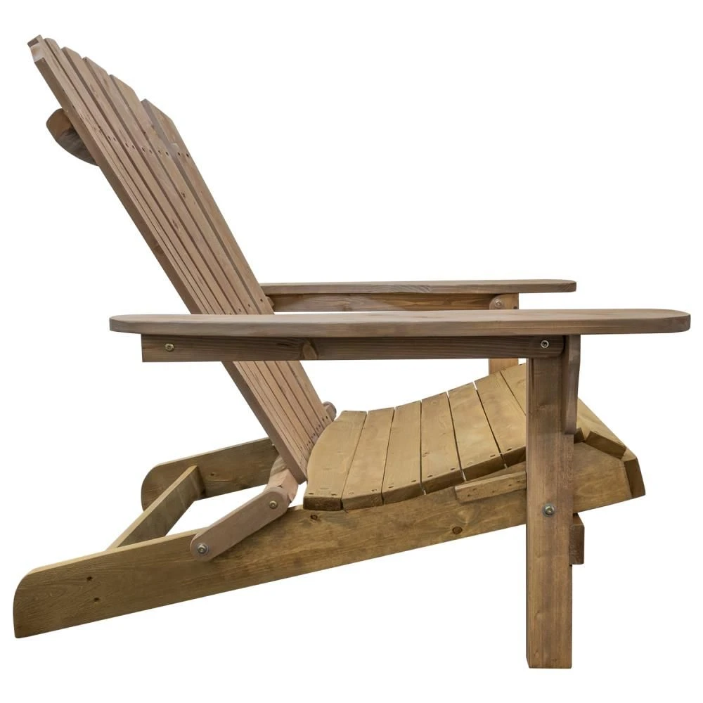 Woodside Aldeby Adirondack Outdoor Garden Patio Wooden Lounger Chair - Image 2