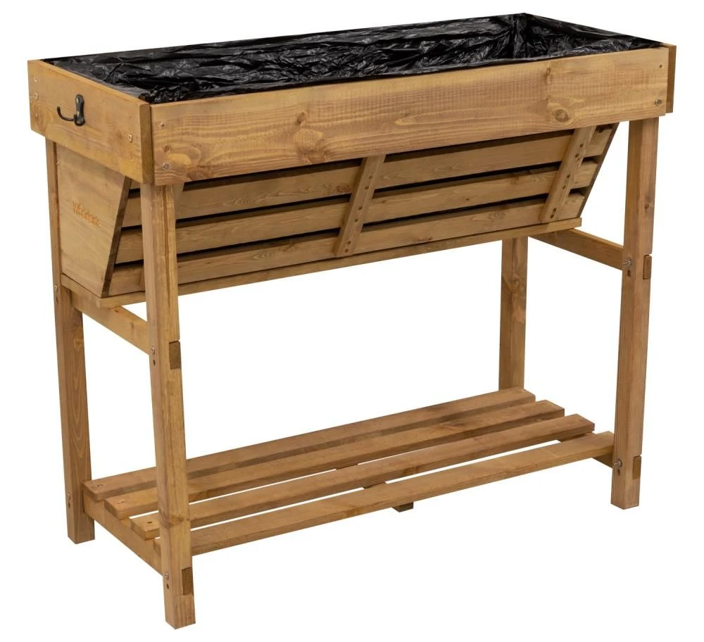 Woodside Thurne Raised Wooden Garden Bed Planter, Plants & Vegetable/Herb Box - Image 6