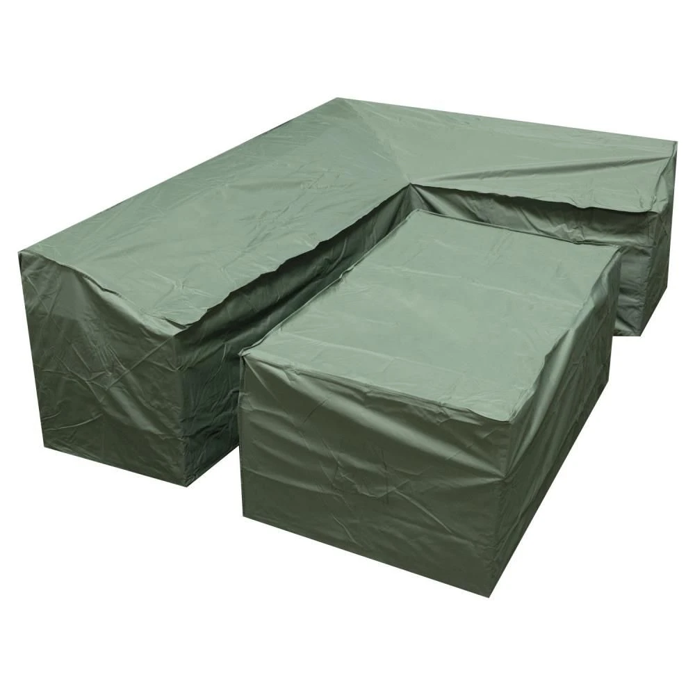 Woodside Green L Shape Outdoor Dining Waterproof Patio Set Cover Rattan - Image 2